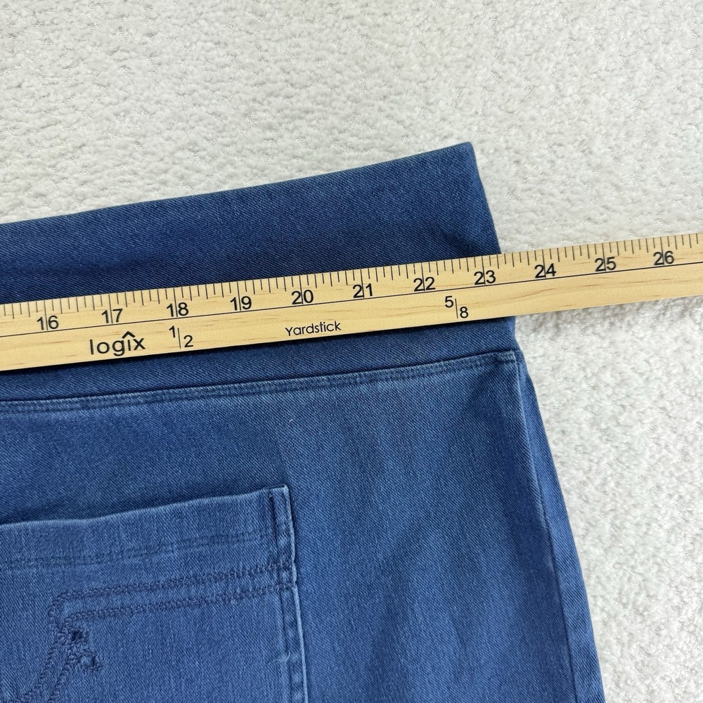 Women With Control Elite Prime Stretch Denim Flare Pants 28 Plus Blue Western - Picture 8 of 11